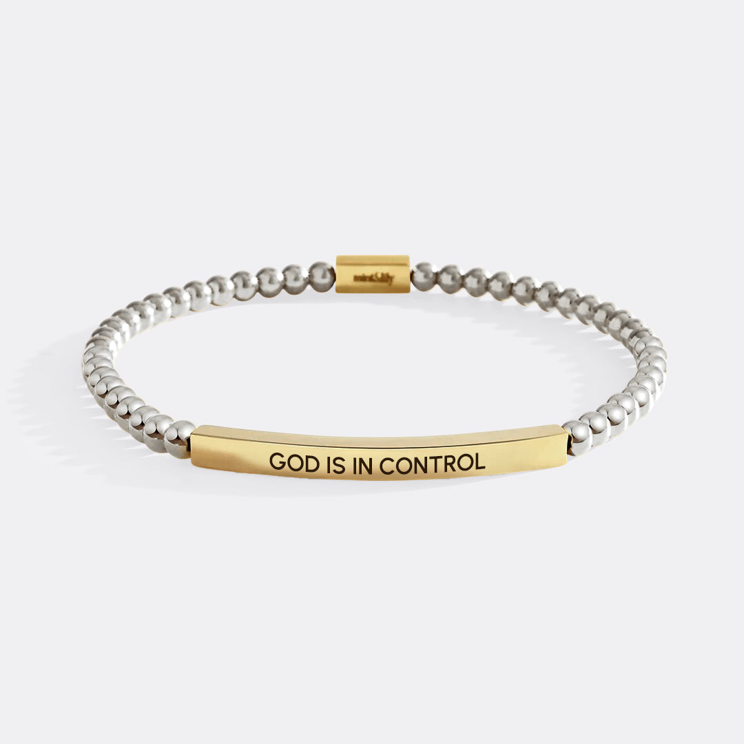 God Is In Control Beaded Inspire Bracelet