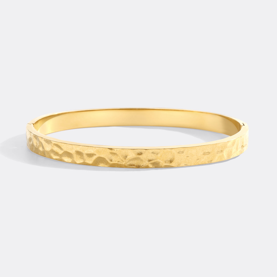 Hammered Gold Cuff Bracelet