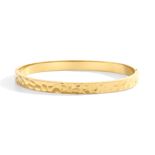 Hammered Gold Cuff Bracelet