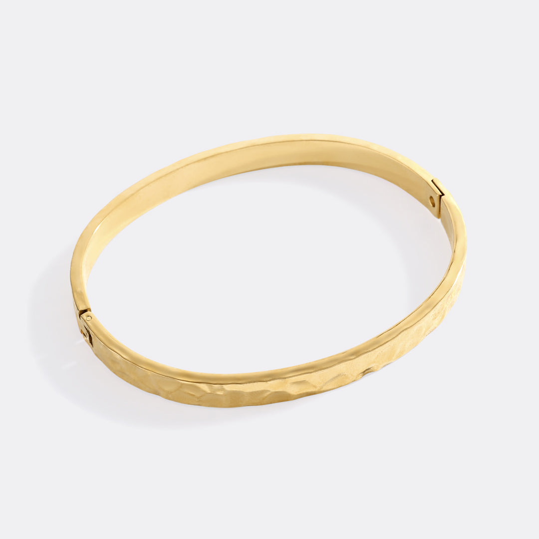 Hammered Gold Cuff Bracelet