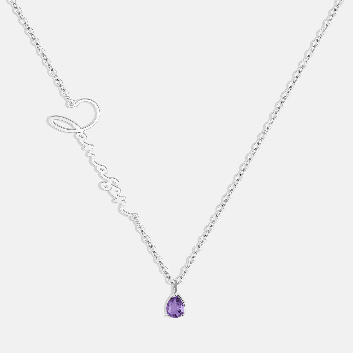 Handmade Birthstone Name Necklace