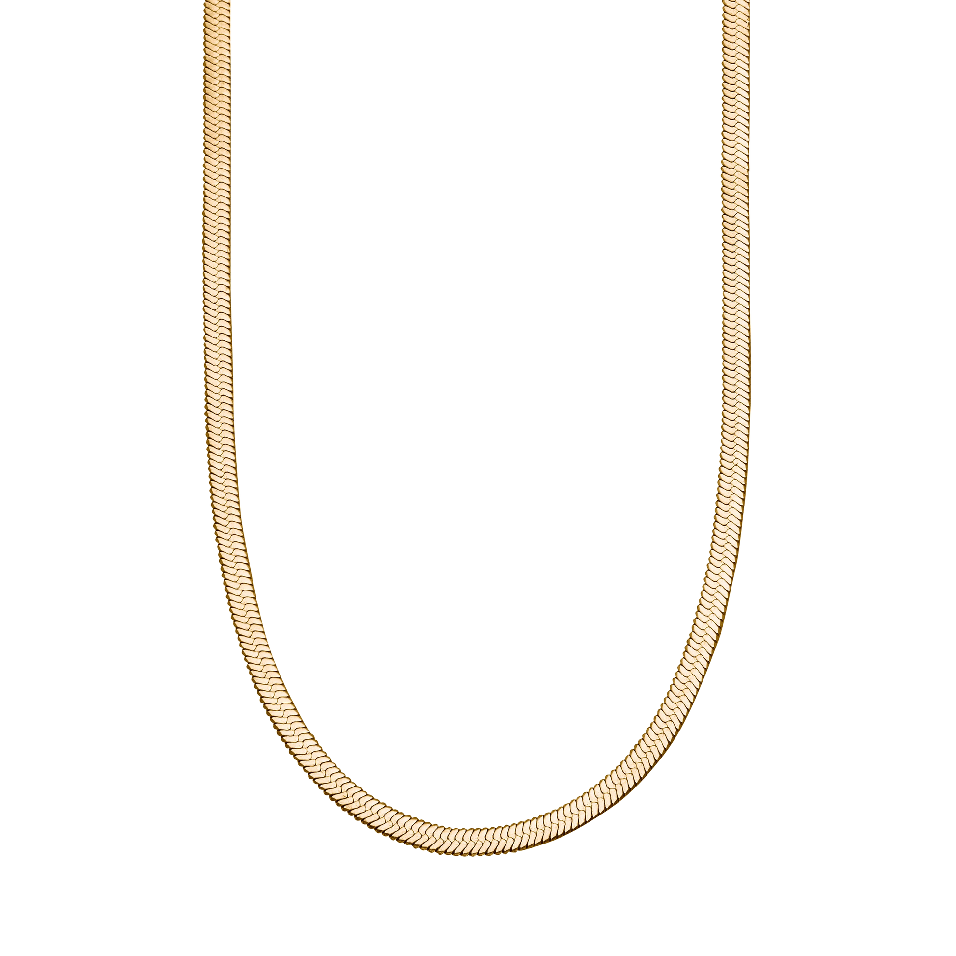 Herringbone Gold Chain Necklace