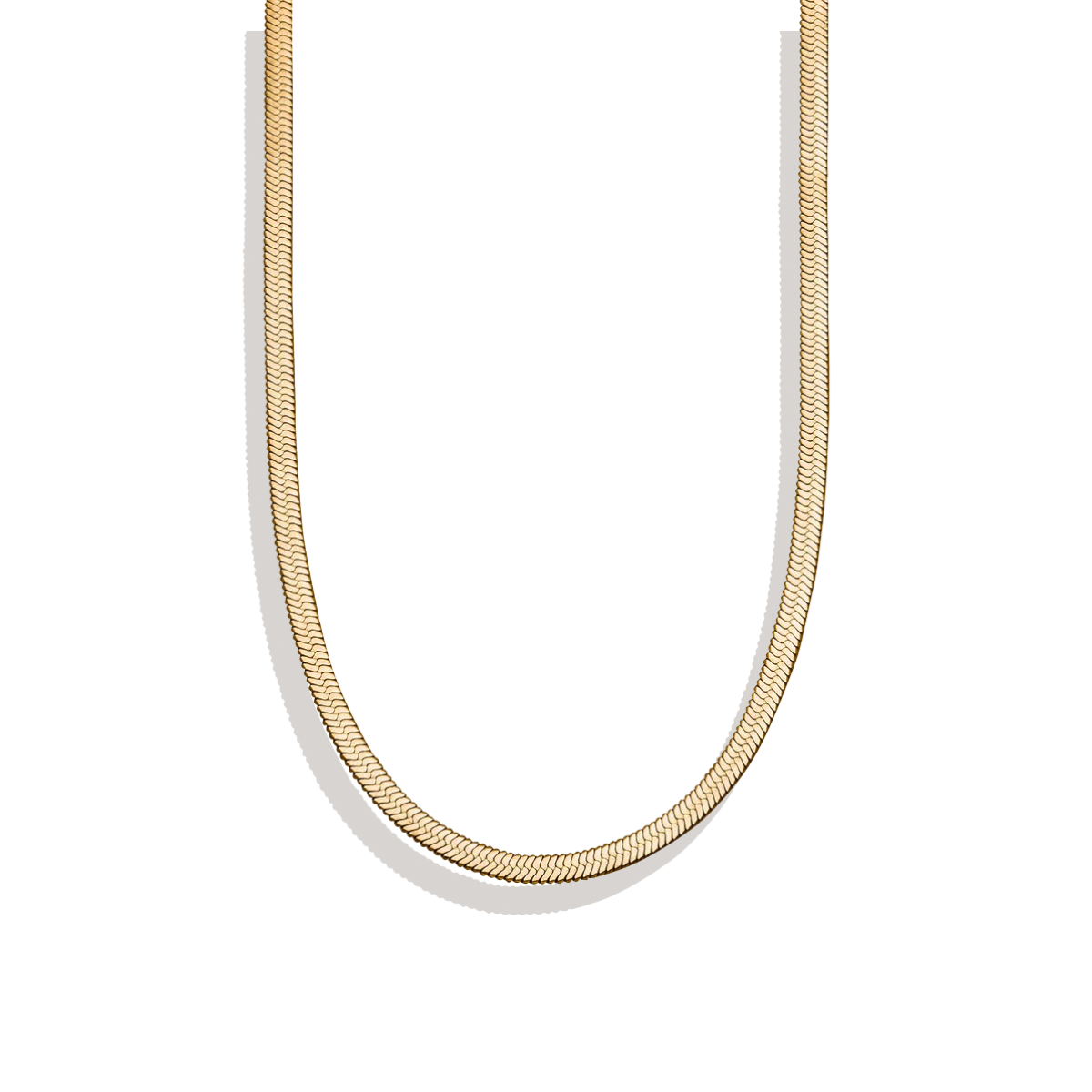 Herringbone Gold Chain Necklace