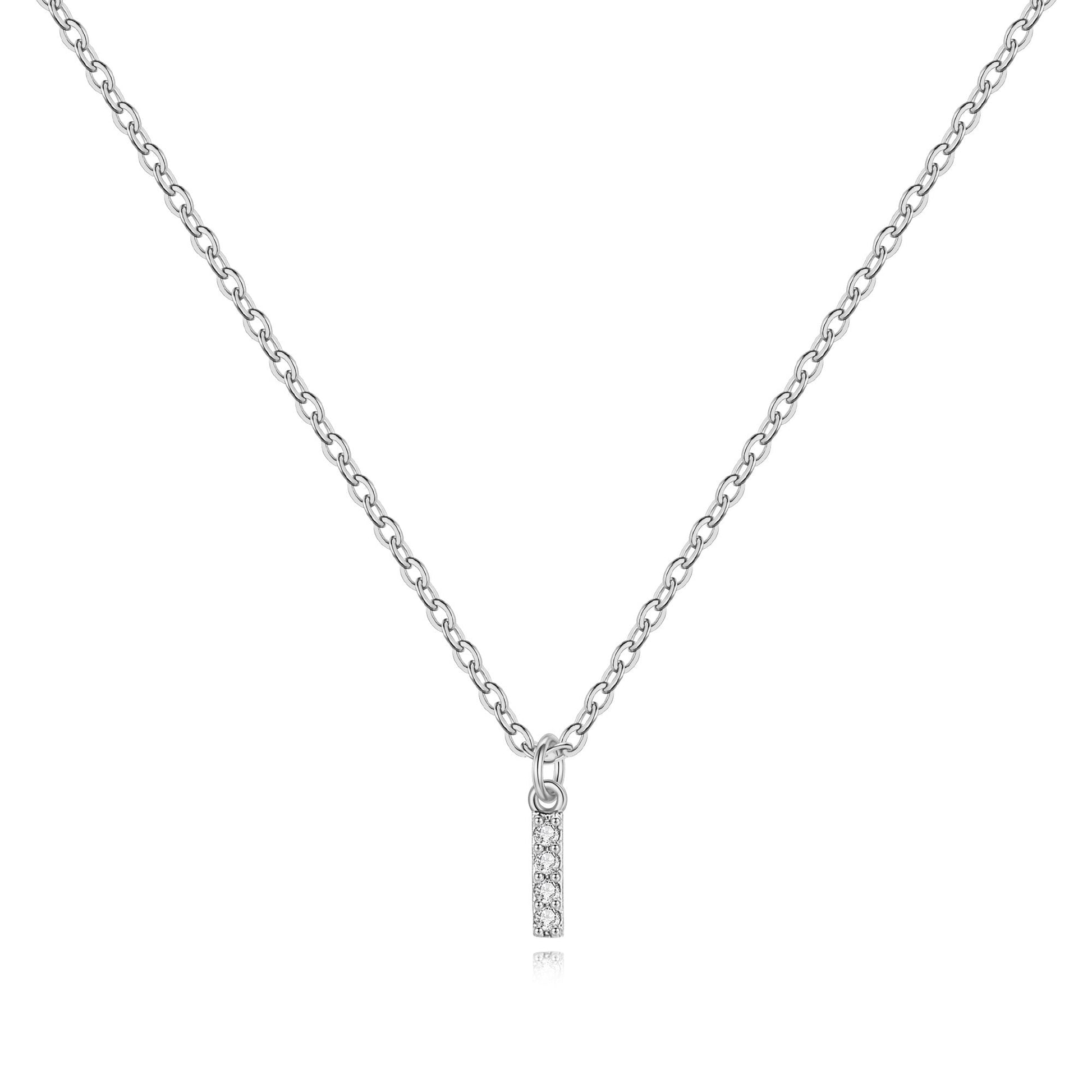 Pavé Uppercase Initial Necklace