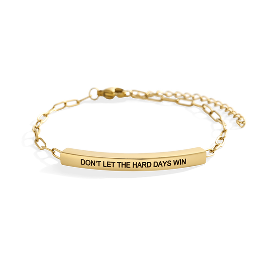 Don't Let The Hard Days Win Inspire Paperclip Bracelet