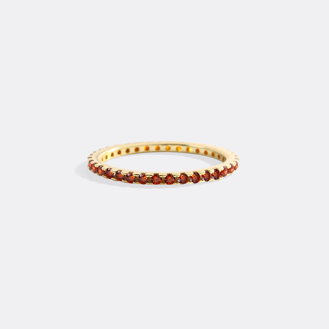 January Birthstone Eternity Stacking Ring
