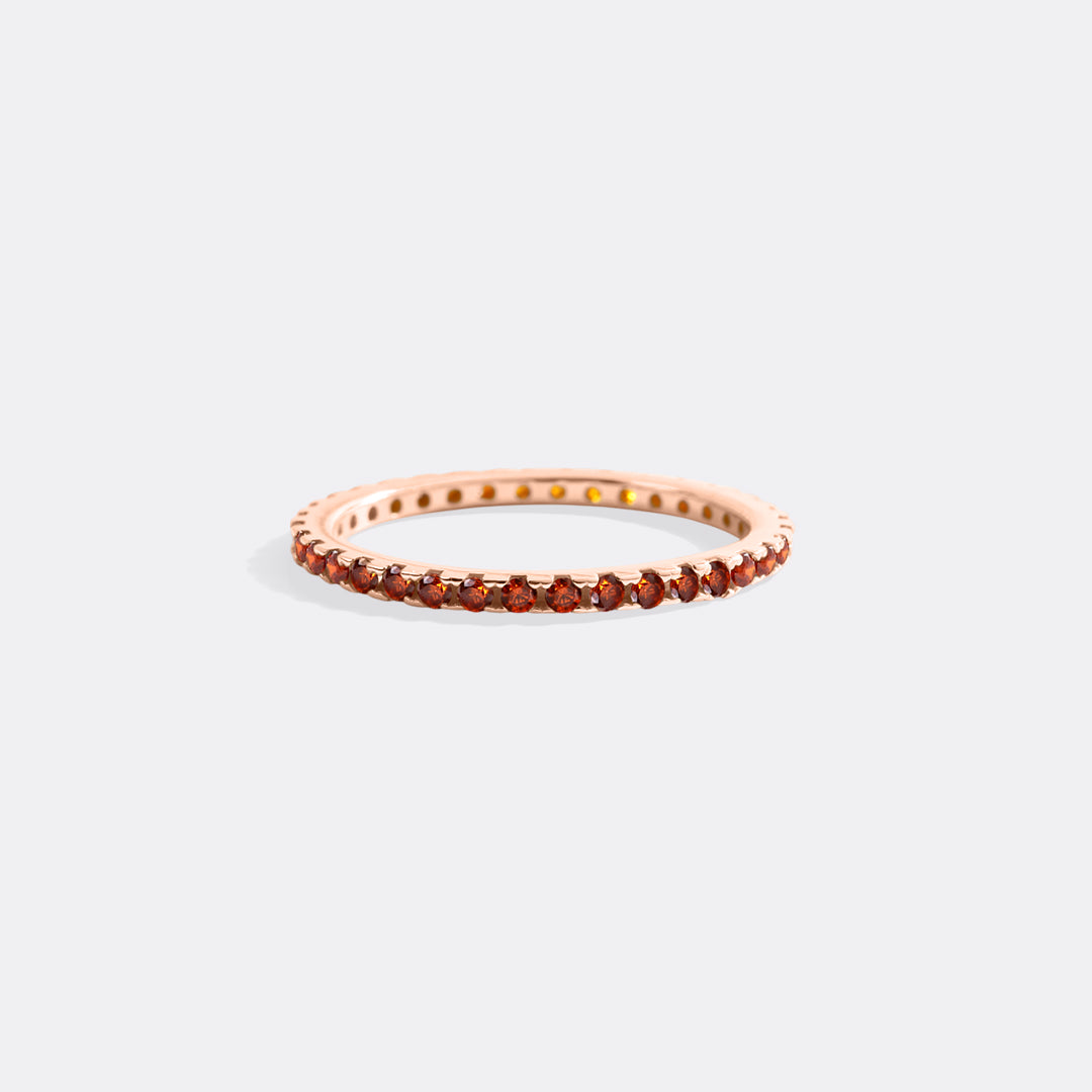 January Birthstone Eternity Stacking Ring