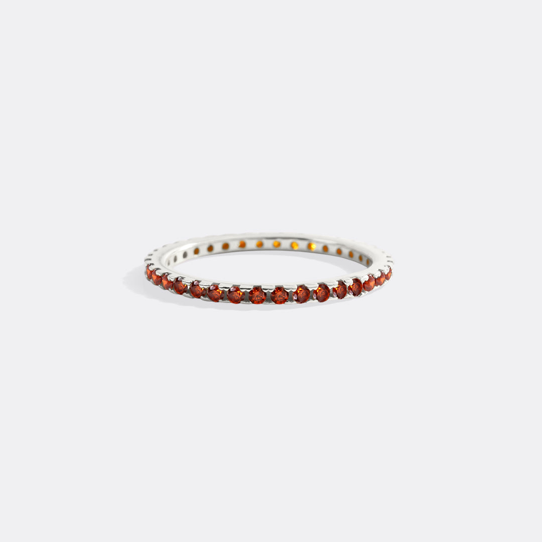 January Birthstone Eternity Stacking Ring