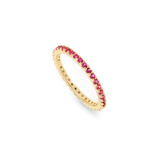 July Birthstone Eternity Stacking Ring