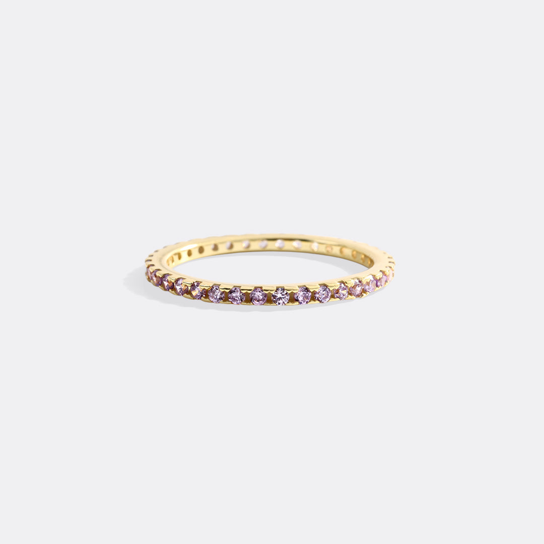 June Birthstone Eternity Stacking Ring