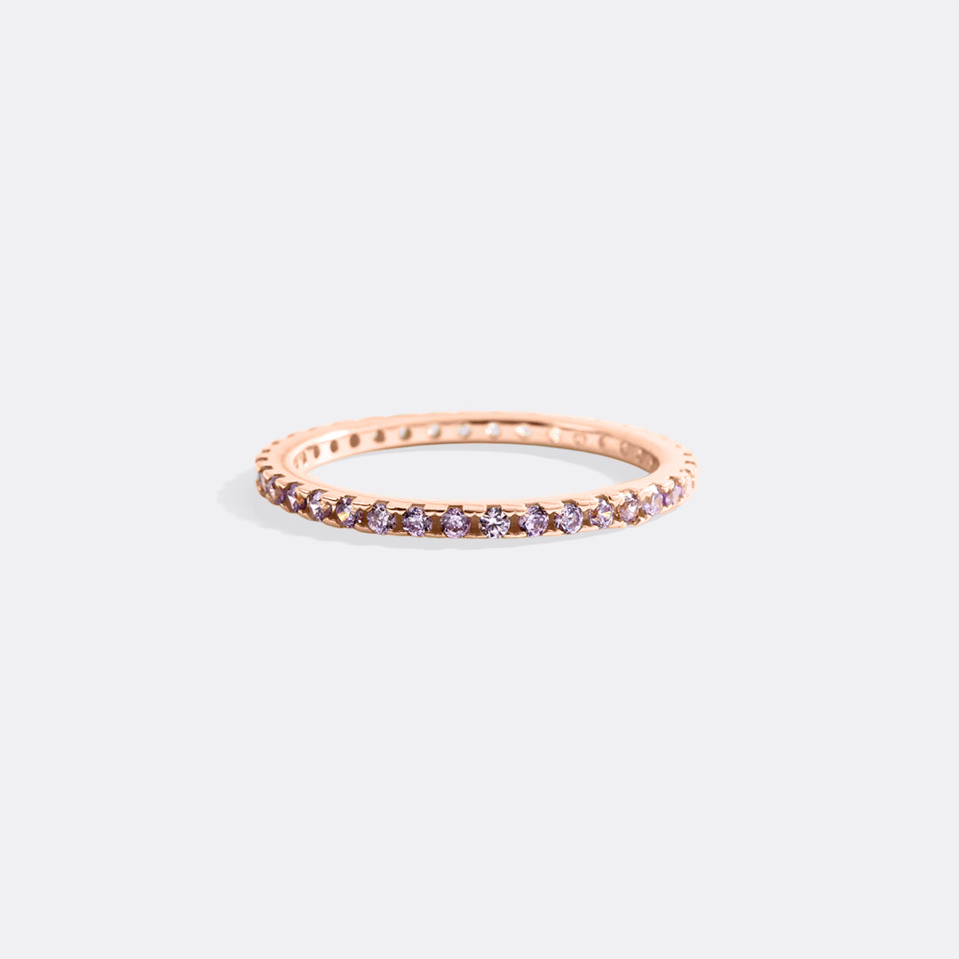 June Birthstone Eternity Stacking Ring