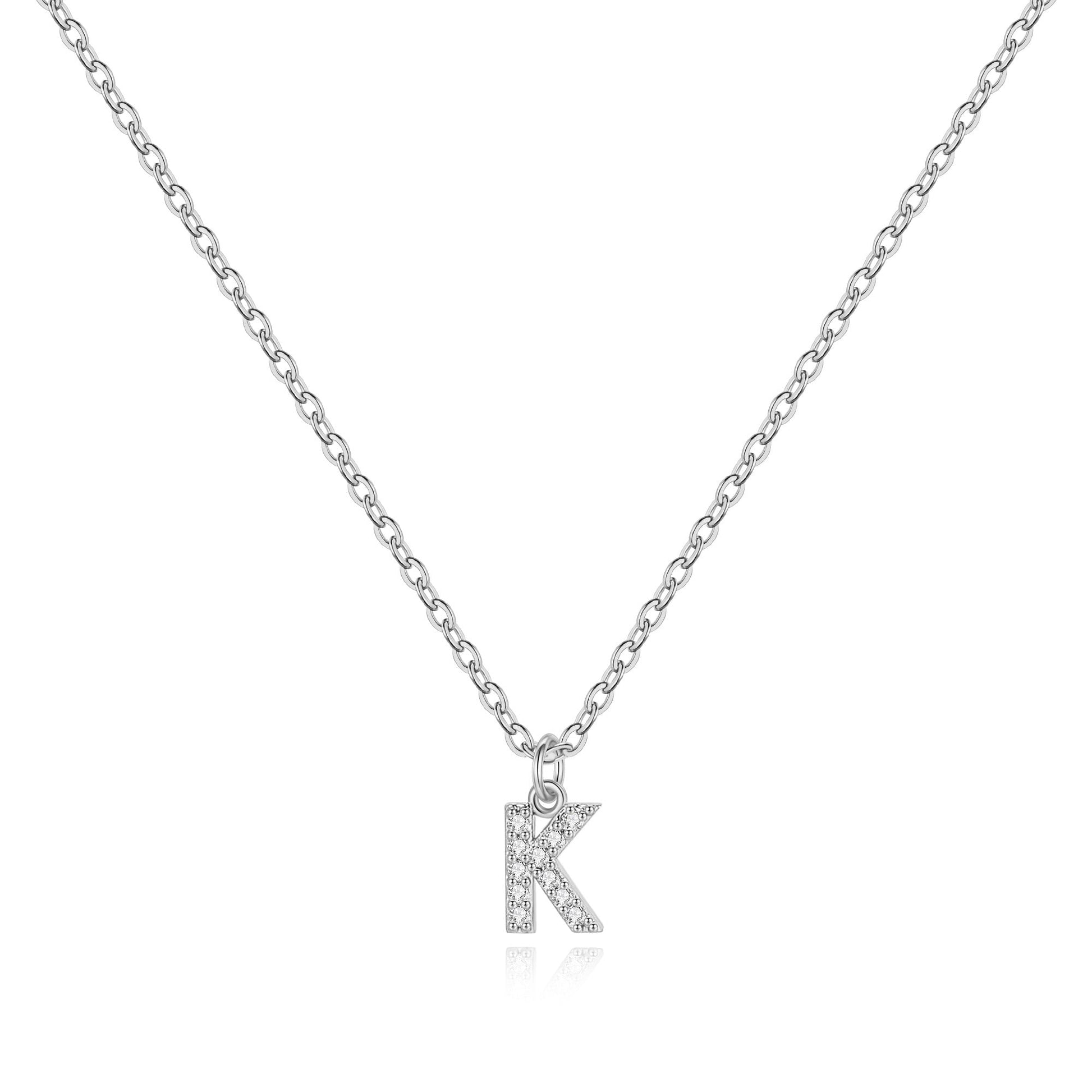 Pavé Uppercase Initial Necklace