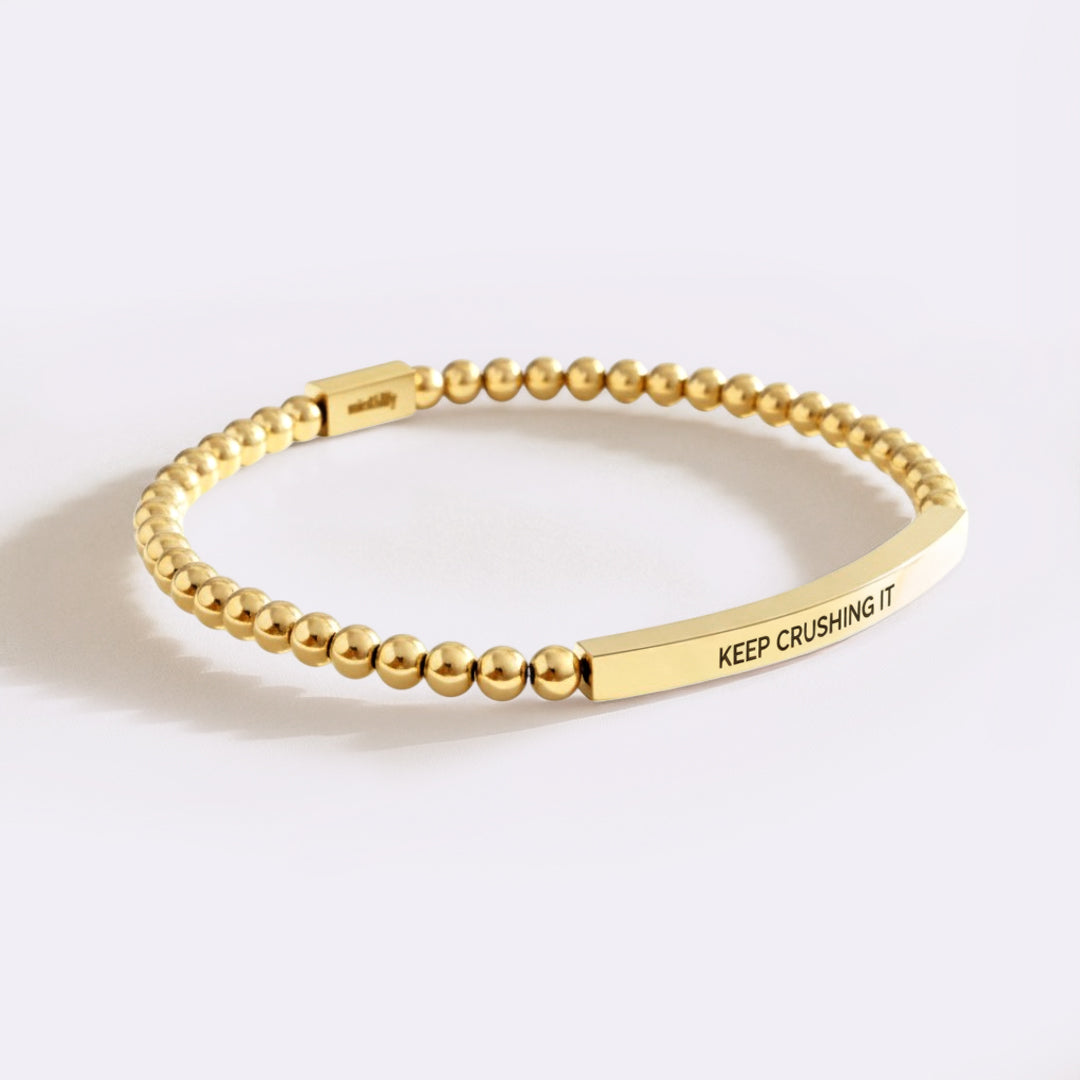 Keep Crushing It Beaded Inspire Bracelet