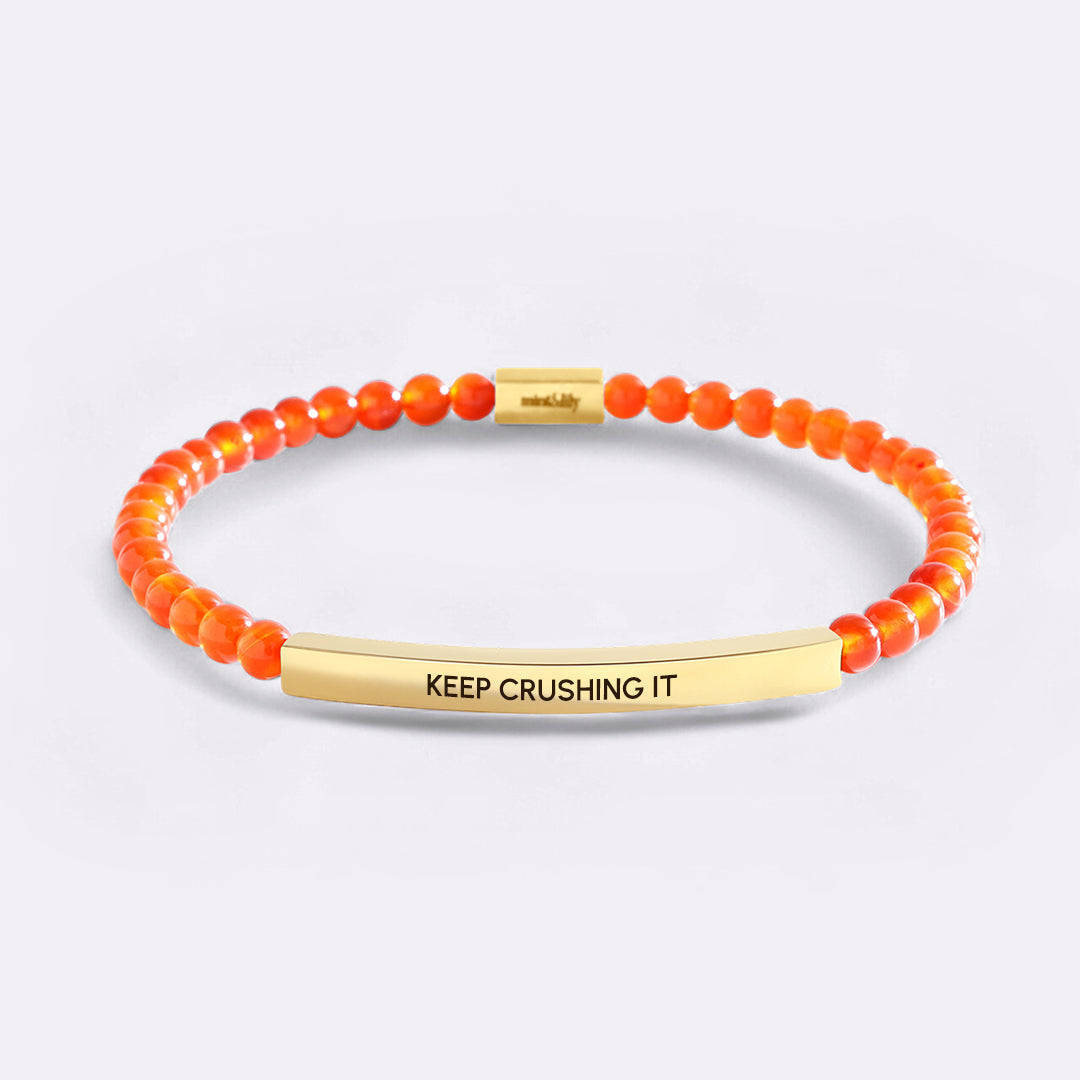 Keep Crushing It Beaded Inspire Bracelet