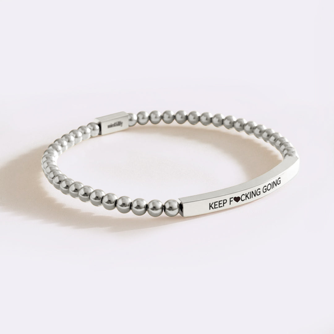Keep F♥cking Going Beaded Inspire Bracelet