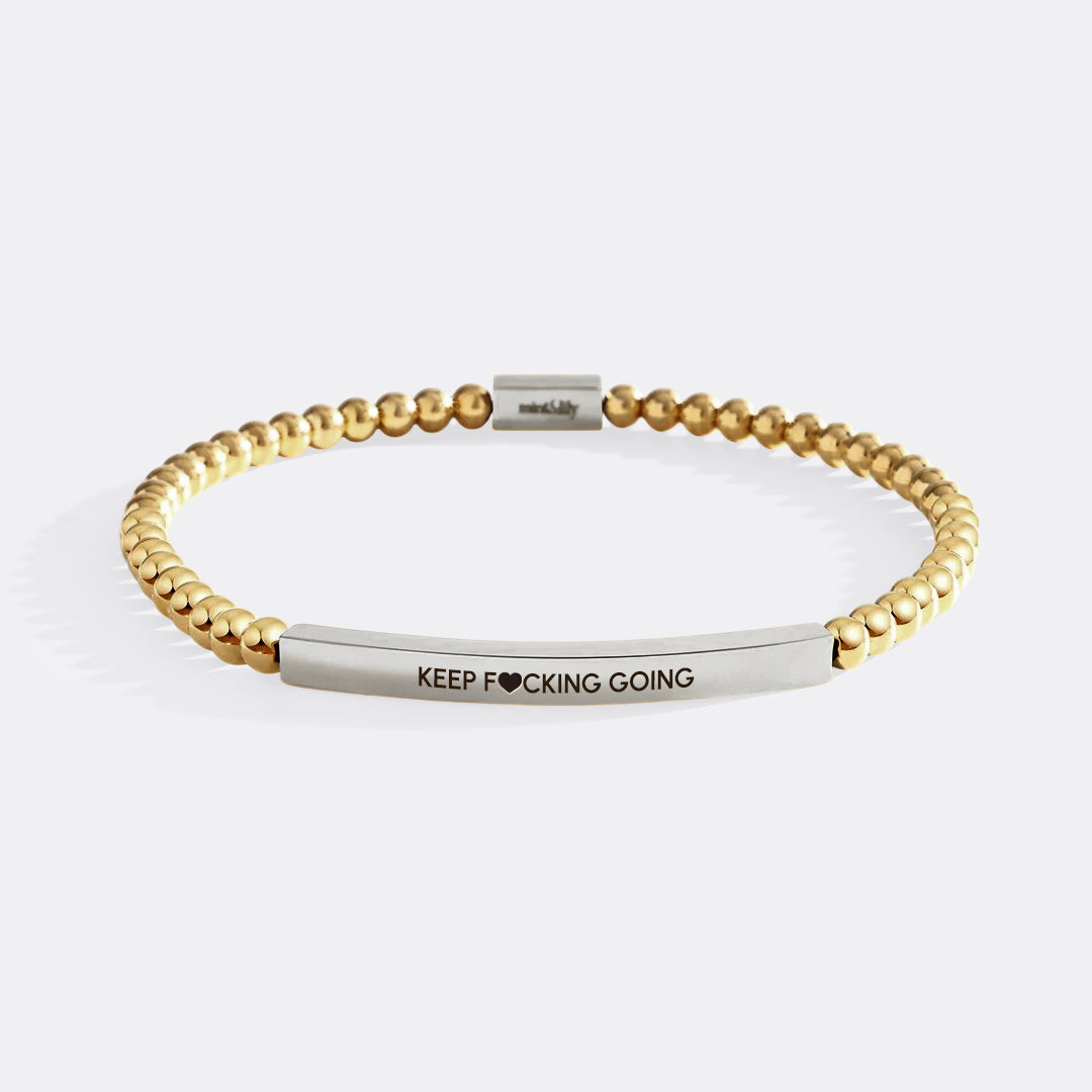 Keep F♥cking Going Beaded Inspire Bracelet
