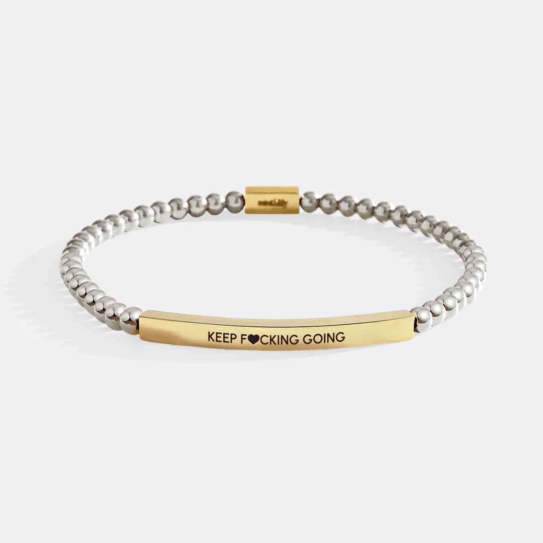 Keep F♥cking Going Beaded Inspire Bracelet