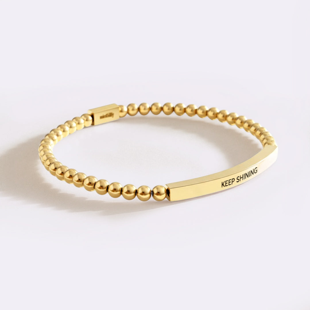 Keep Shining Beaded Inspire Bracelet