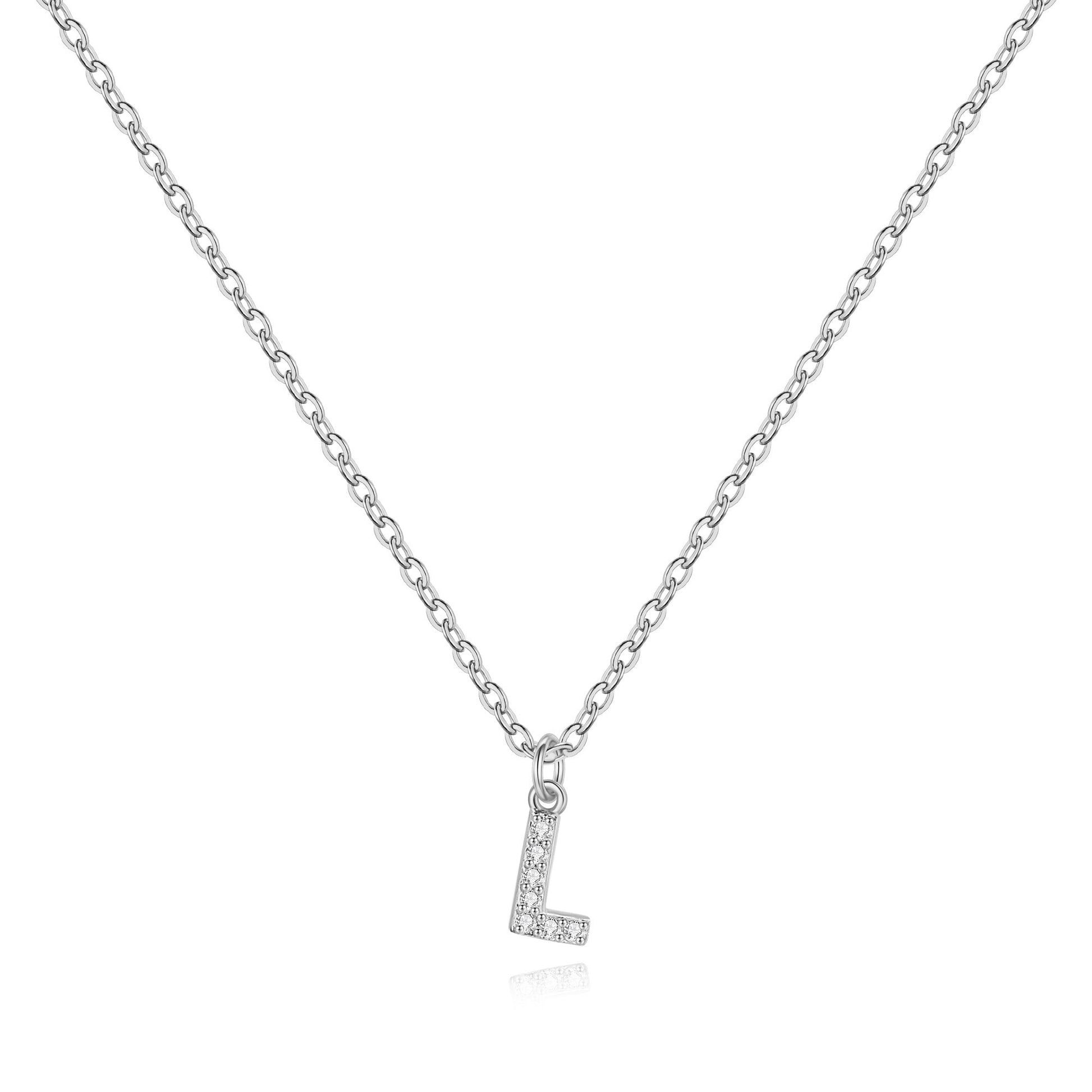 Pavé Uppercase Initial Necklace