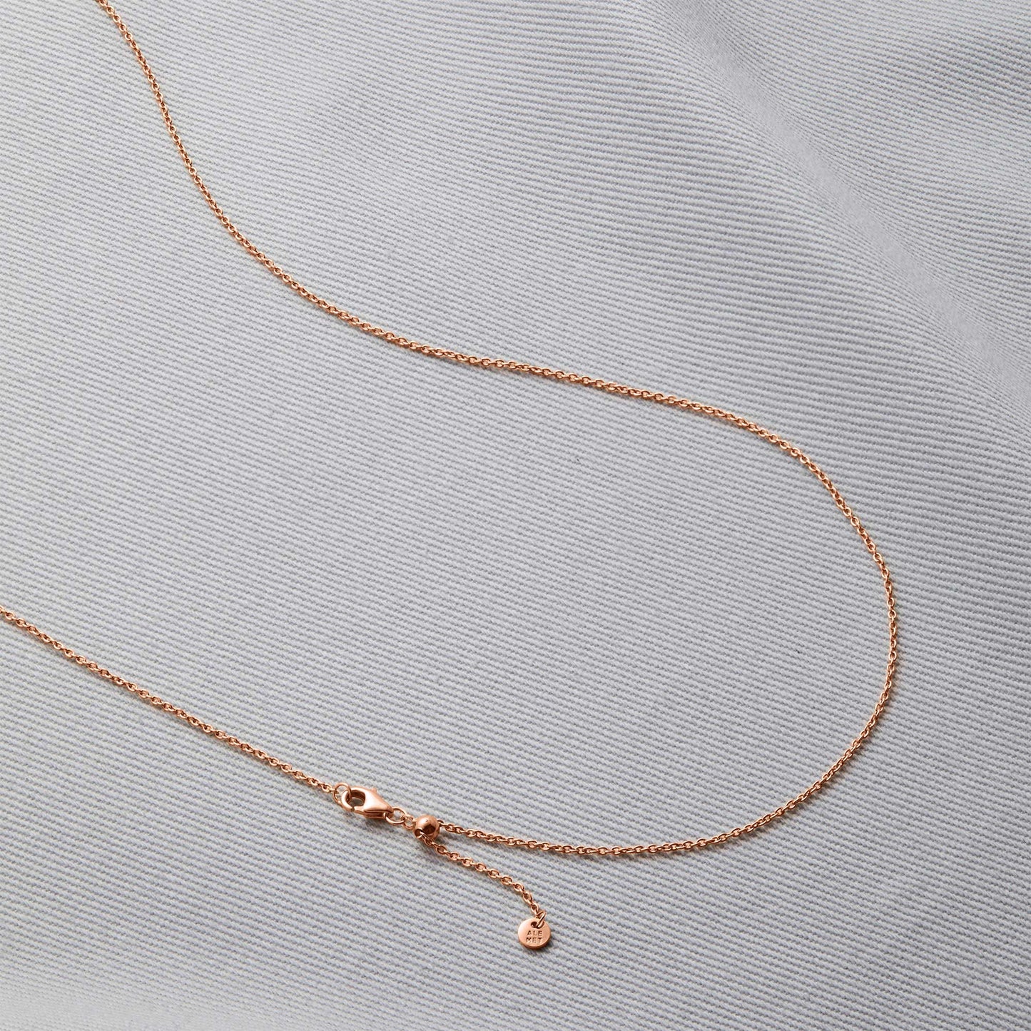 Italian Milano Sterling Silver Adjustable Chain Necklace