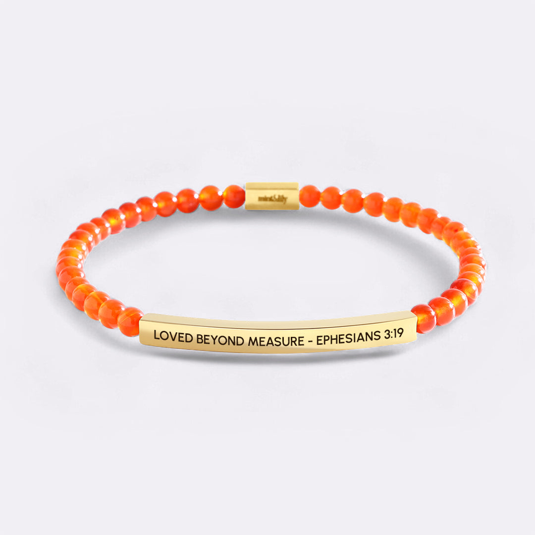 Loved Beyond Measure - Ephesians 3:19 Beaded Inspire Bracelet