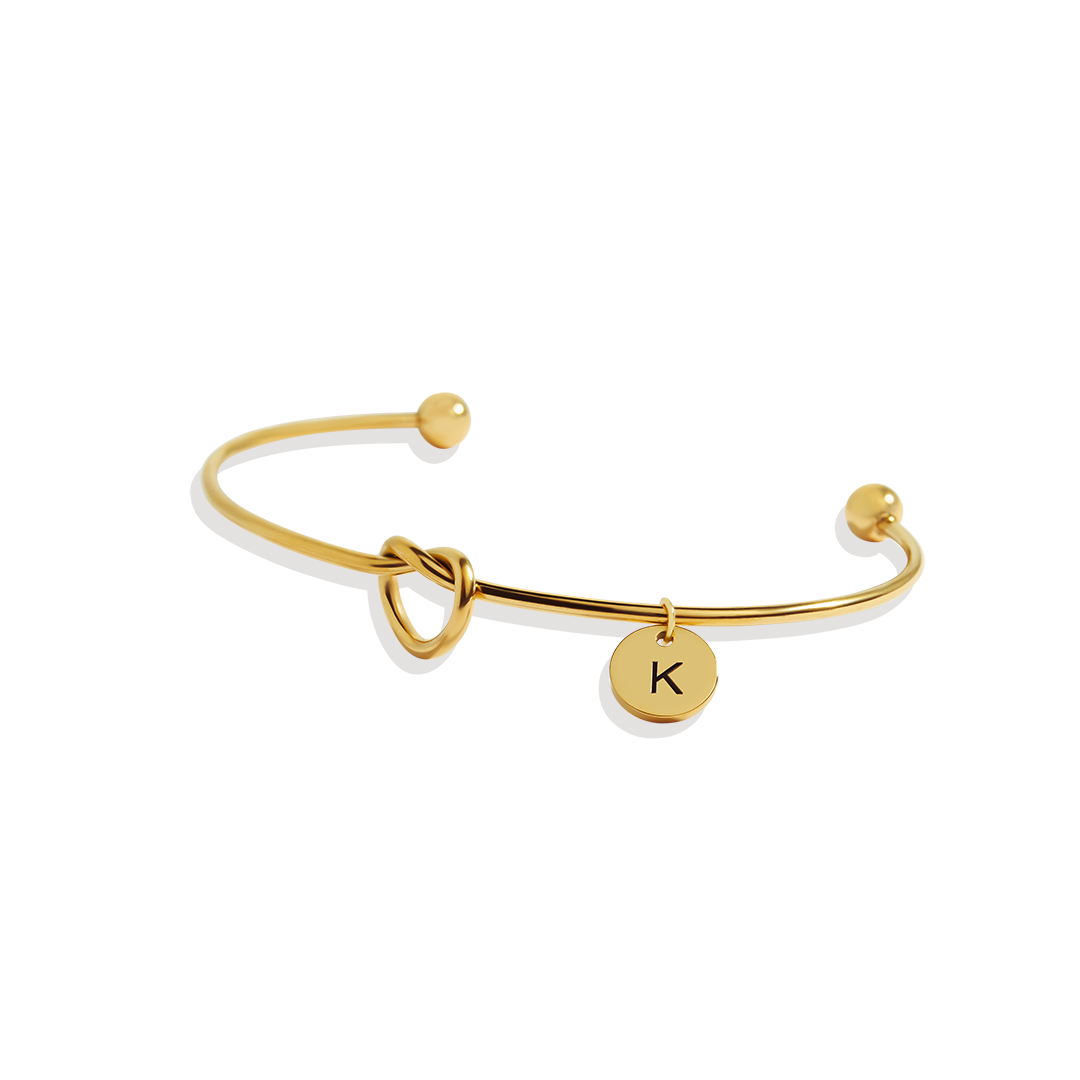 Personalized Tie the Knot Bracelet • Bridesmaid Gift Bracelet