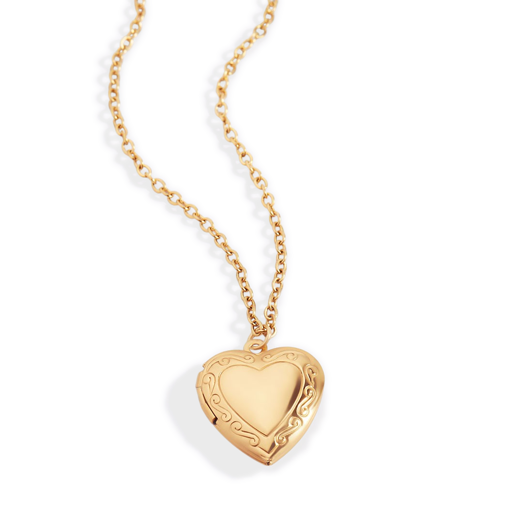 Personalized Heart Locket Necklace