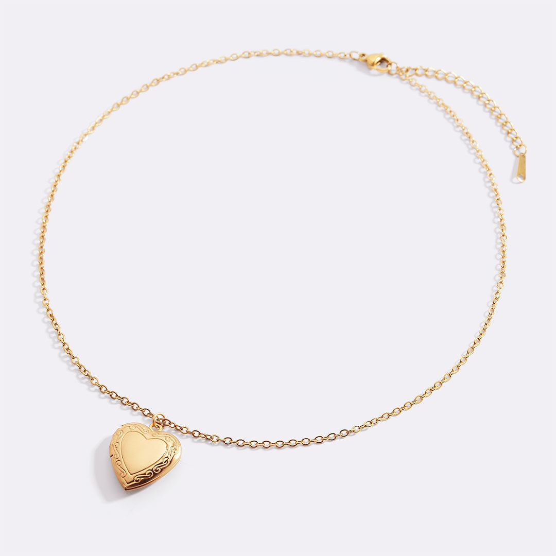 Personalized Heart Locket Necklace