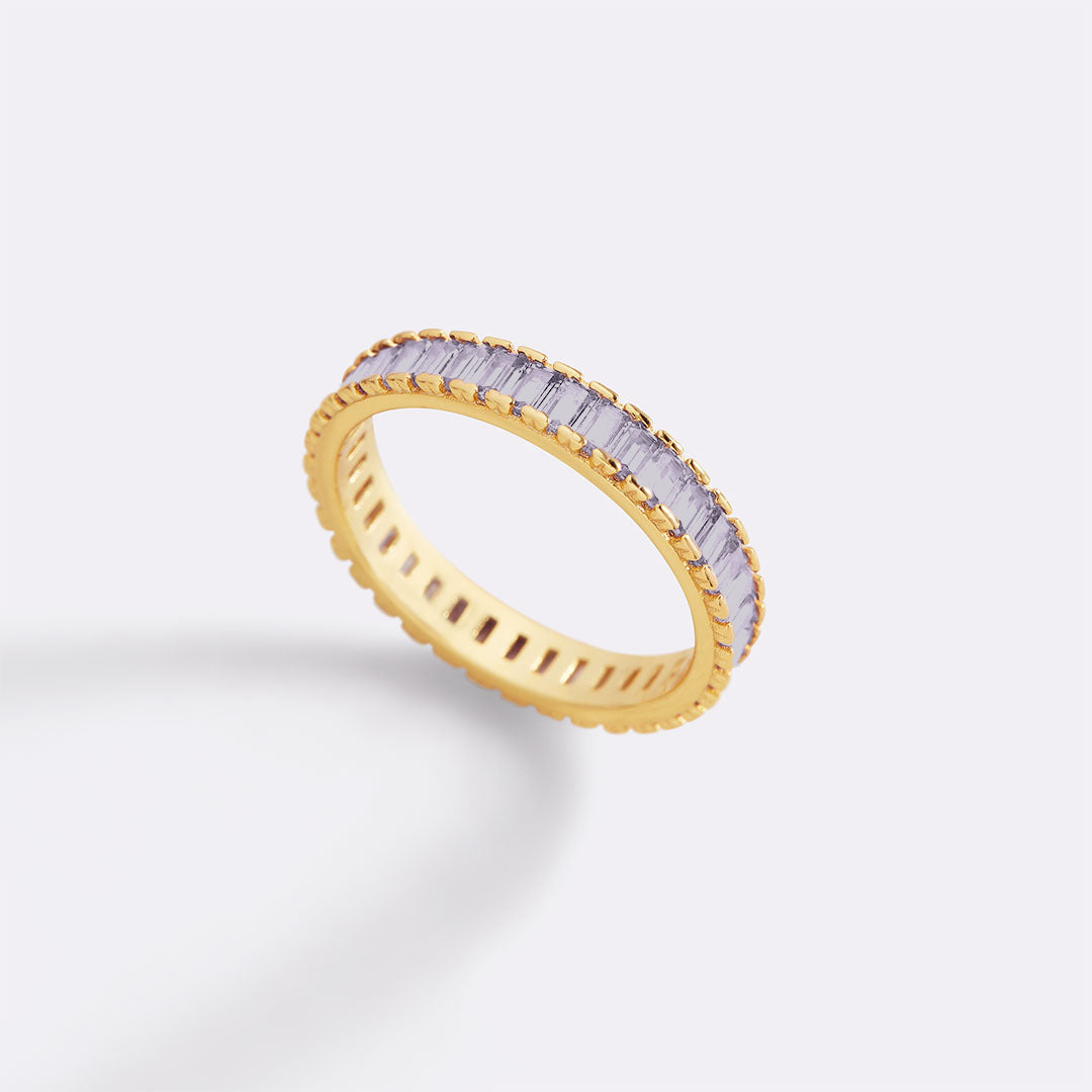 Baguette Birthstone Eternity Band