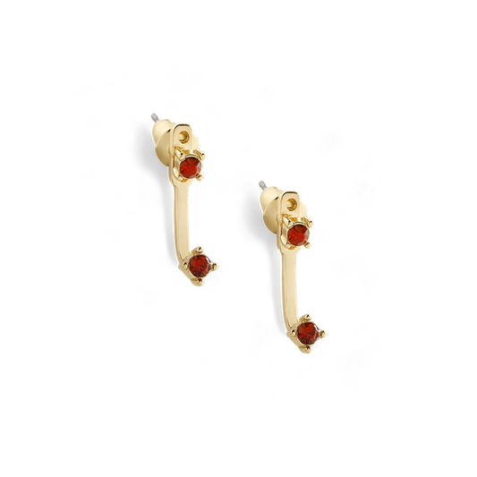 Birthstone Drop Ear Jacket Earrings