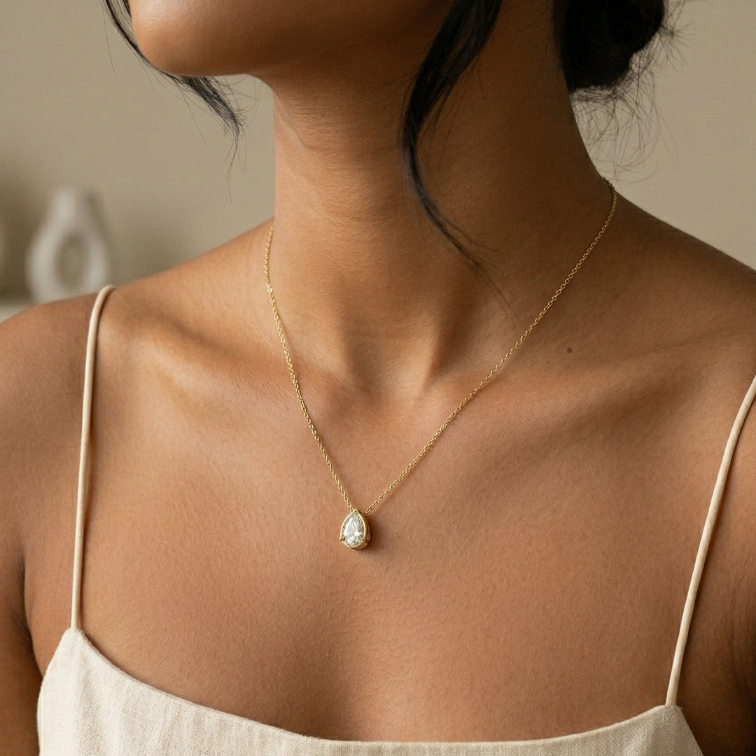Diamond Teardrop Necklace