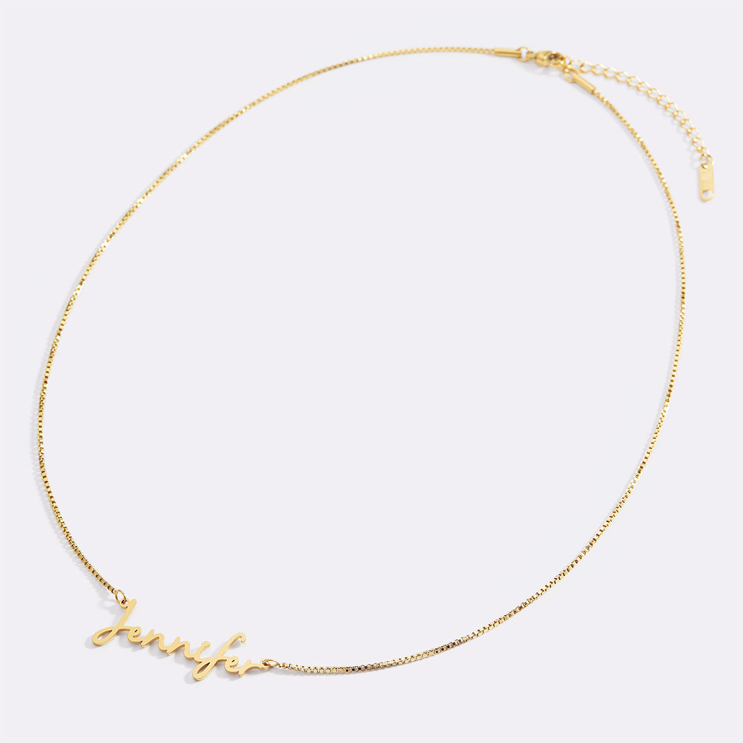 Fairy Name Necklace with Box Chain