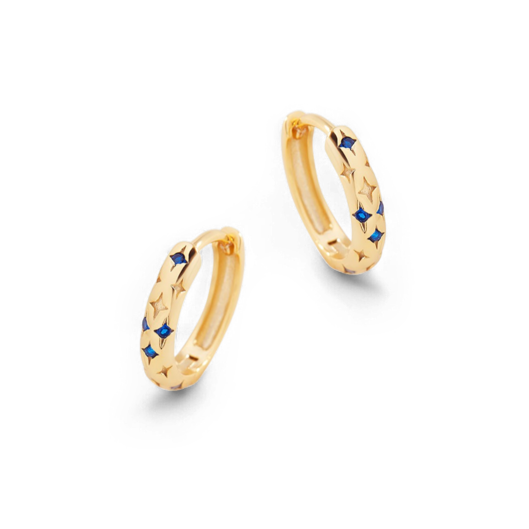 Falling Stars Huggie Hoop Earrings
