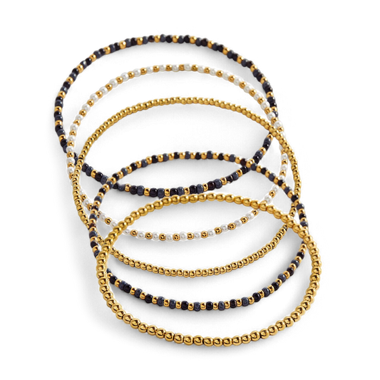 Weather the Storm Beaded Bracelet Stacking Set