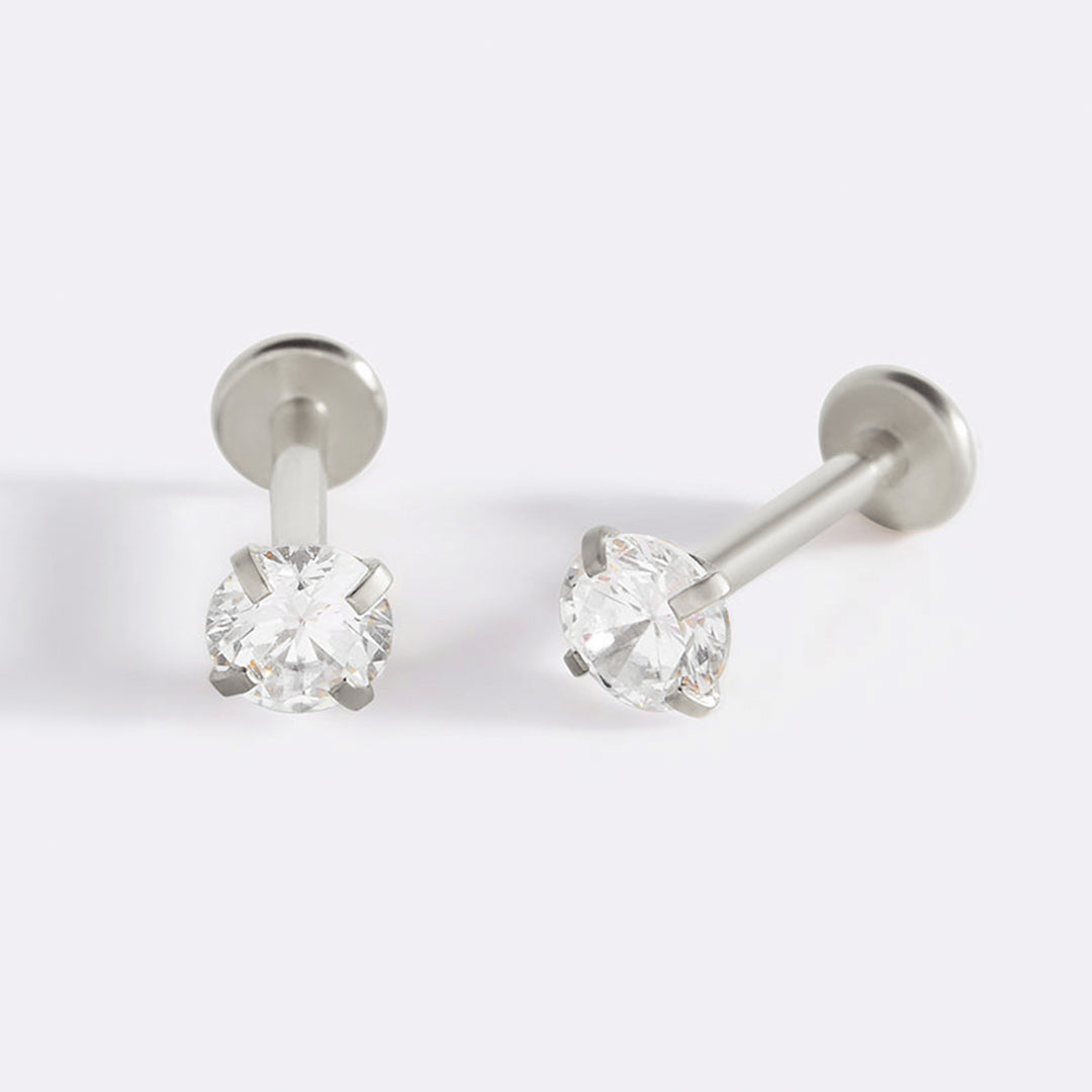 Crystal Sleeper Flatback Studs | 18g