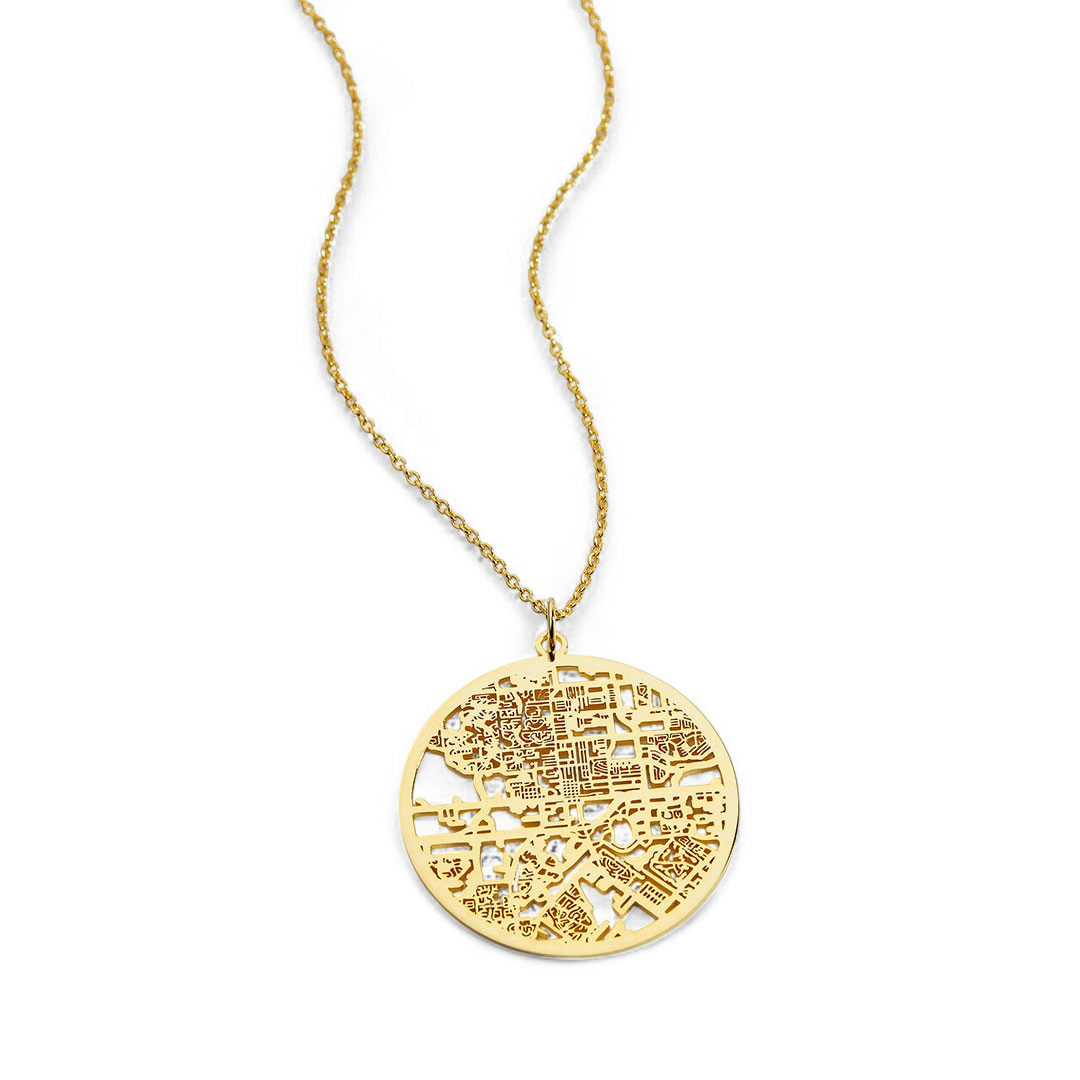 Custom Map Pendant Necklace