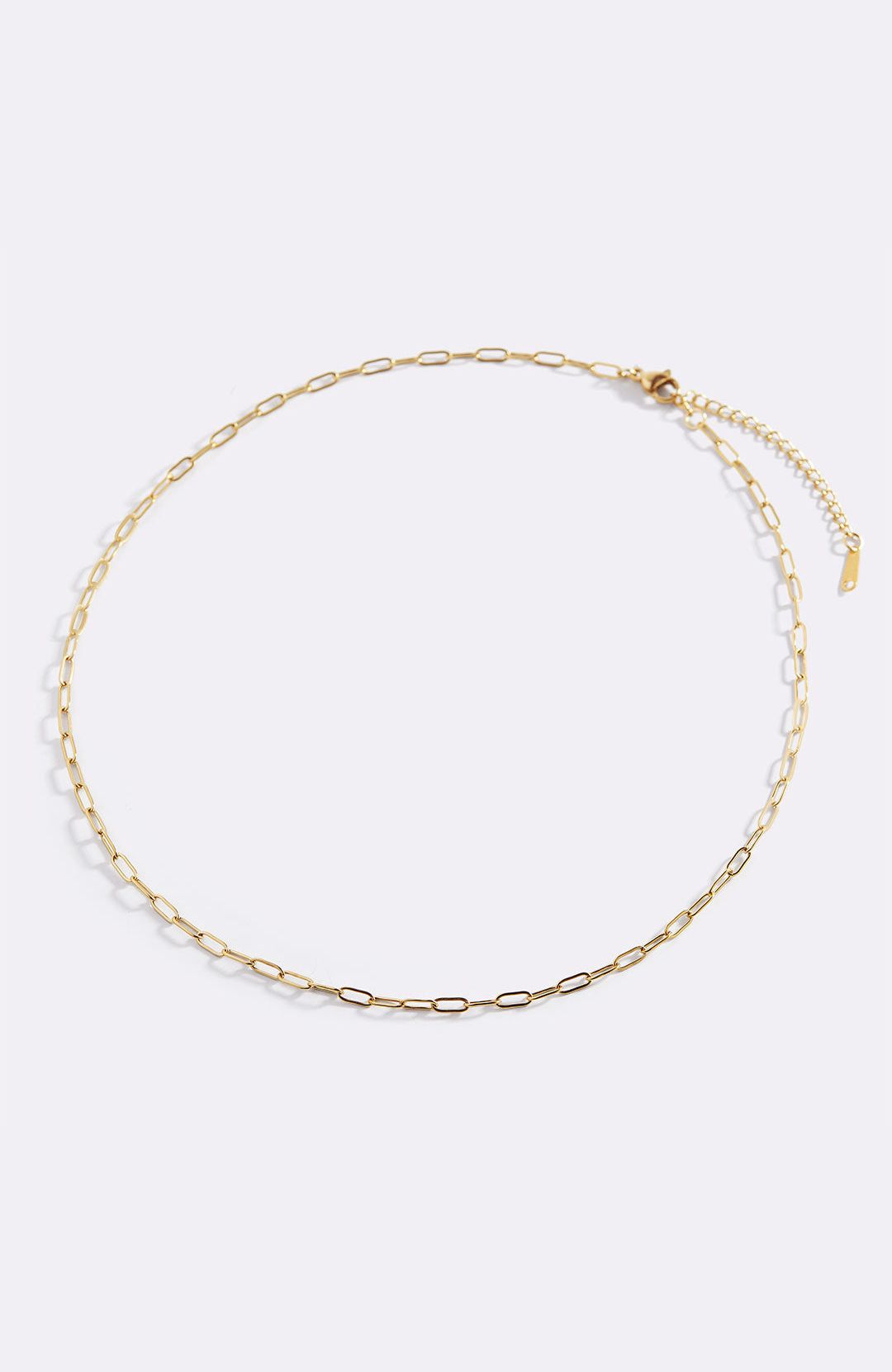 Thin Paperclip Necklace
