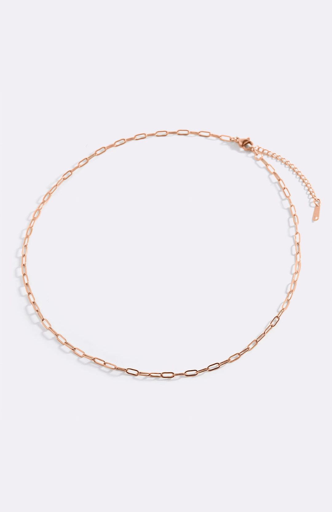 Thin Paperclip Necklace