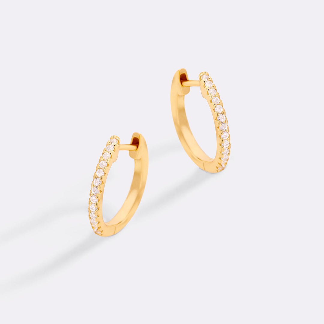 Small Dainty Pave Earring