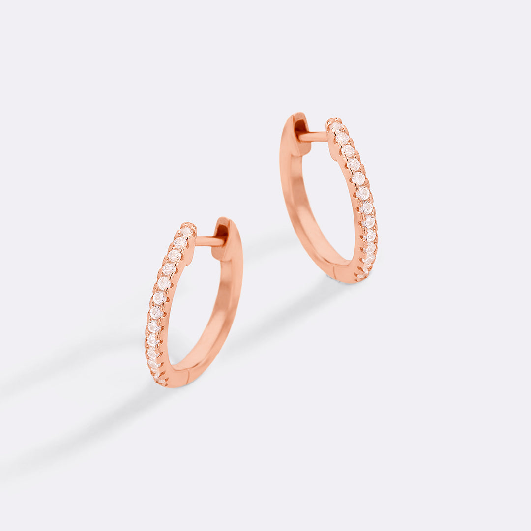 Small Dainty Pave Earring