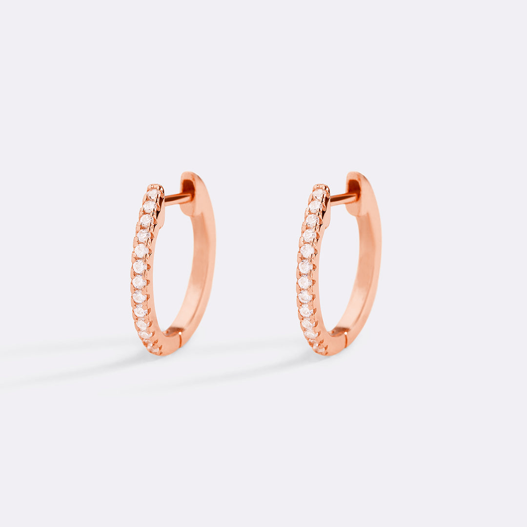 Small Dainty Pave Earring
