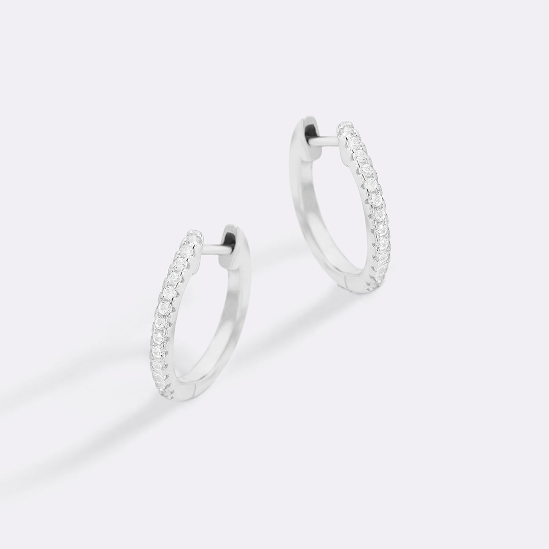 Small Dainty Pave Earring