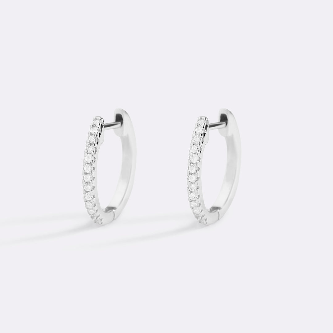 Small Dainty Pave Earring