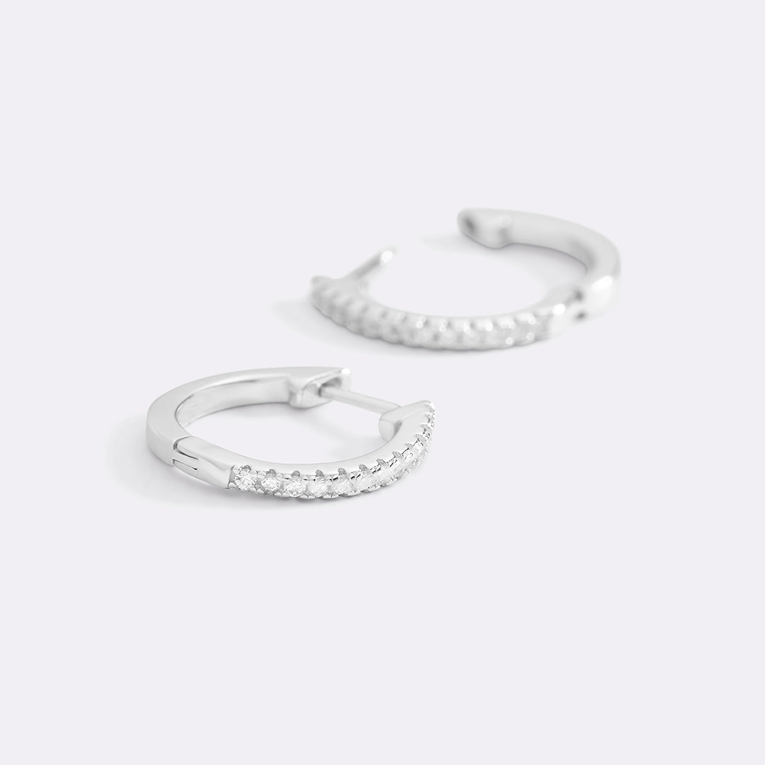 Small Dainty Pave Earring