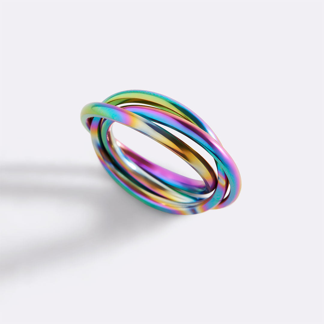 Dainty Interlocking Fidget Ring