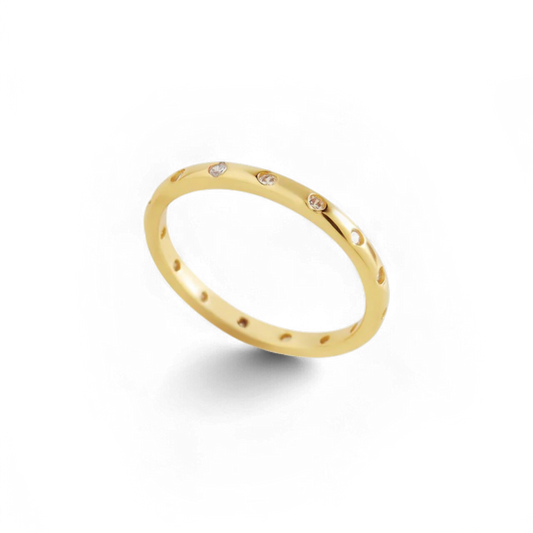 Bezel-Set Tiny Stacking Ring