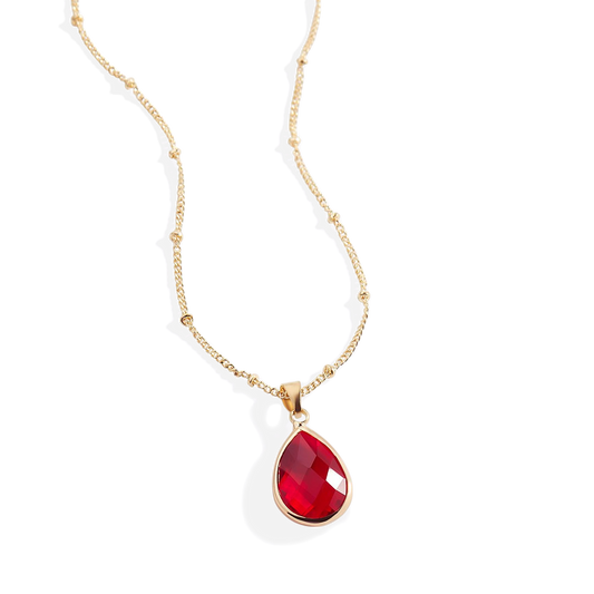 Birthstone Drop Pendant Necklace
