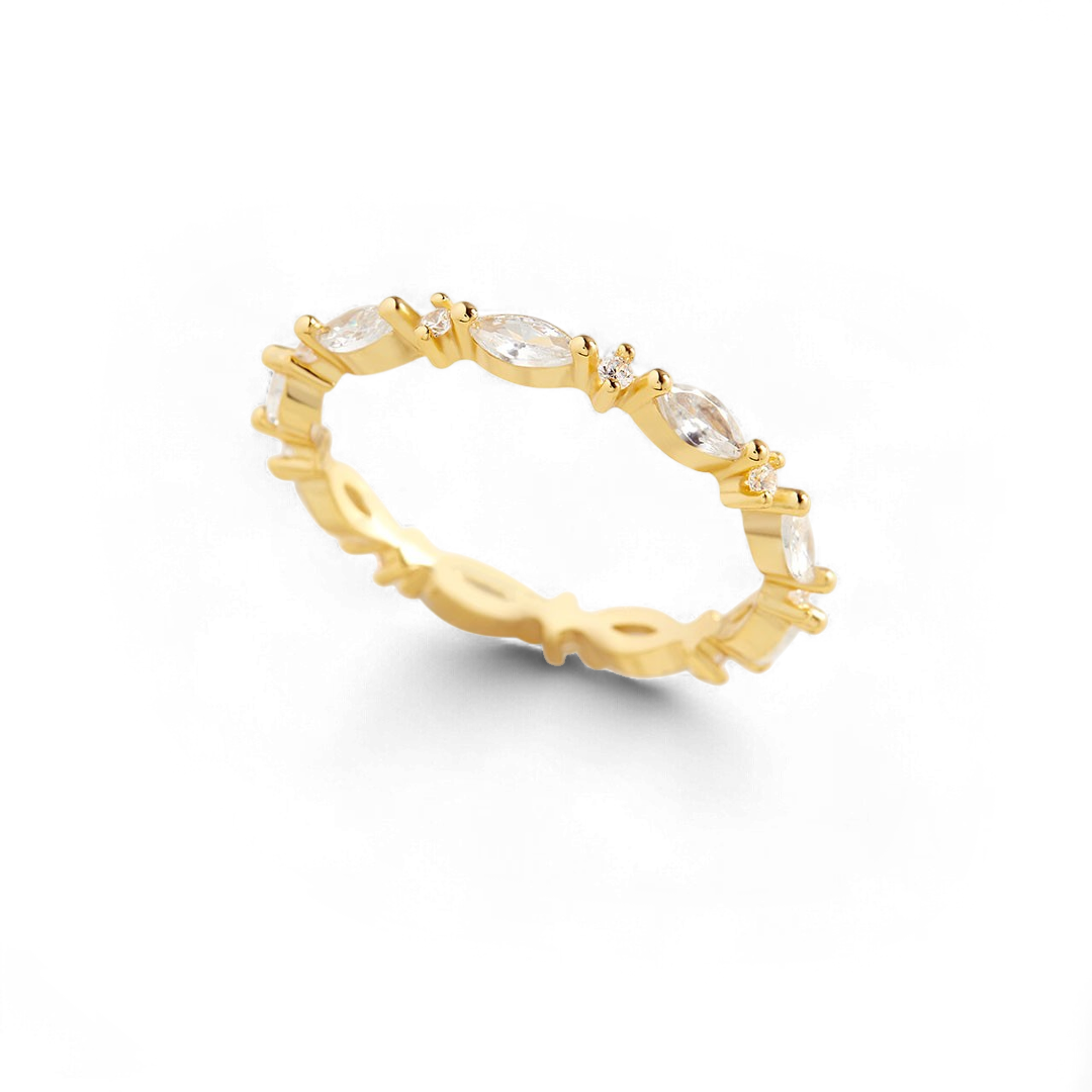 Marquis Gemstone Stacking Ring