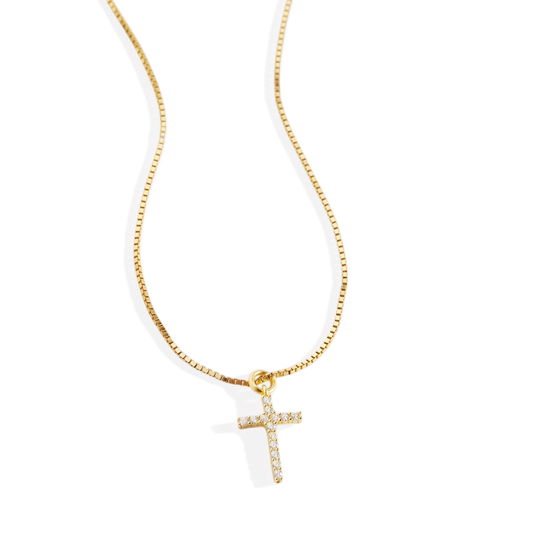 Pave Cross Necklace