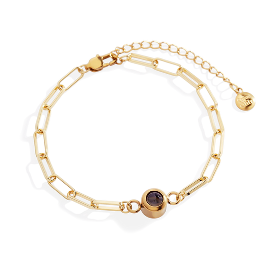 Photo Bracelet with Paperclip Chain